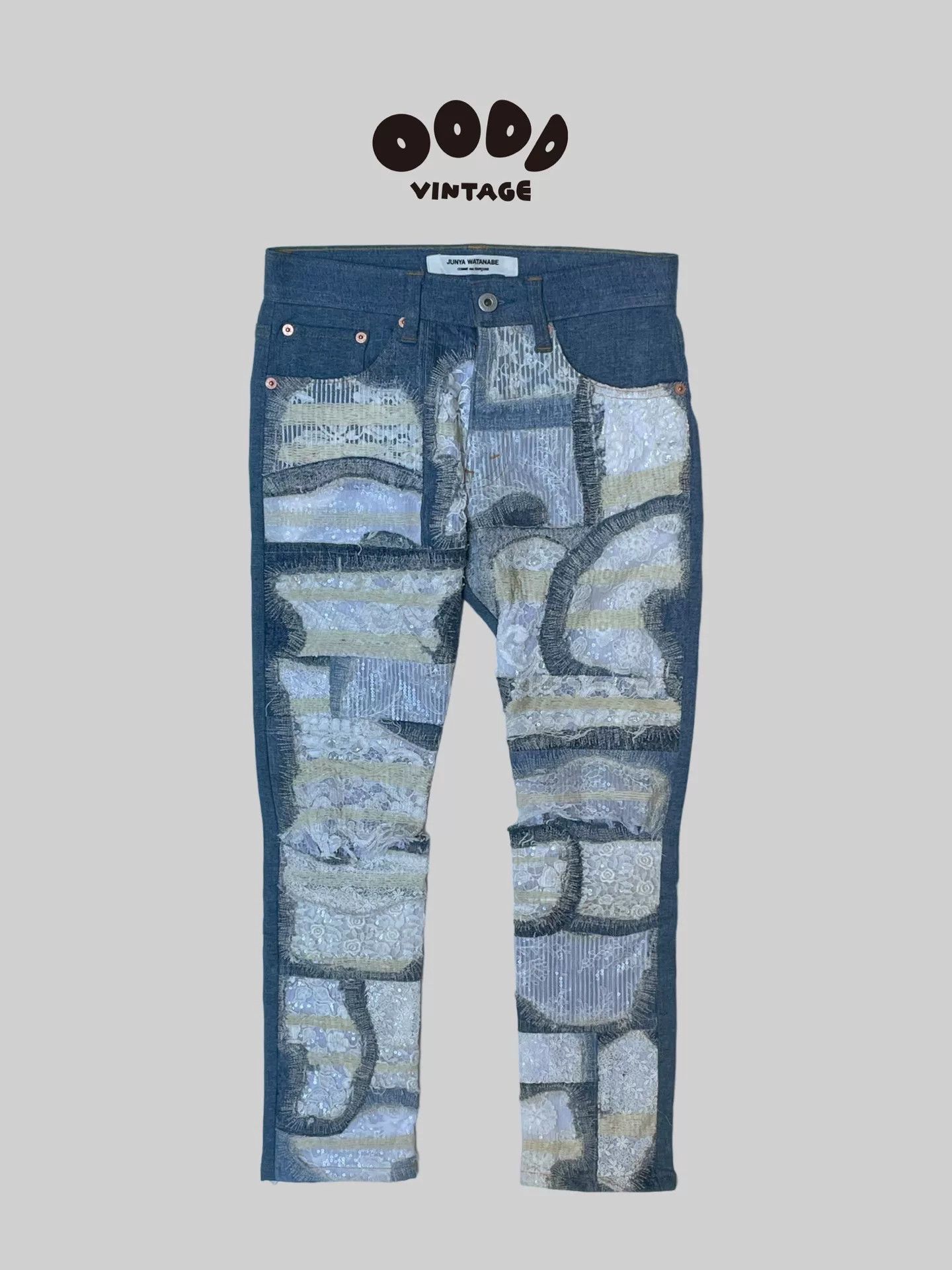 Junya Watanabe Junya Watanabe Lace Patchwork Jeans Size 28" / US 6 / IT 42 - 1 Thumbnail