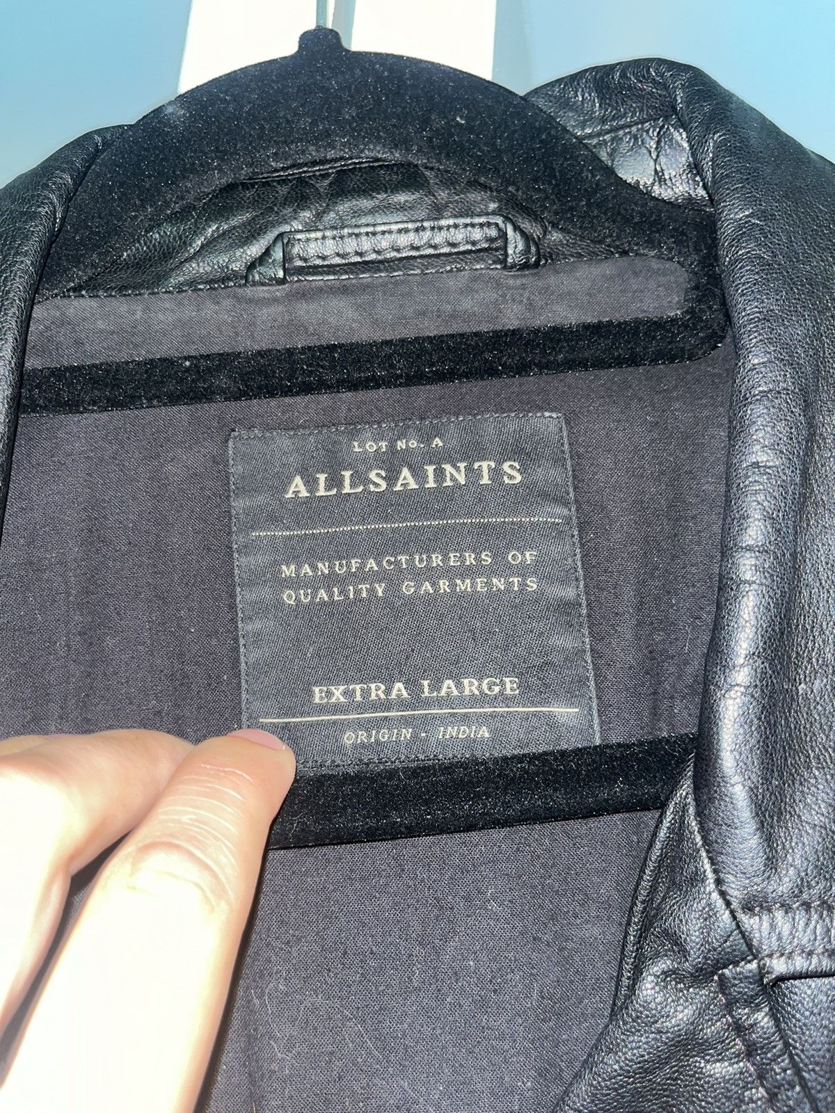 Allsaints Custom ALLSAINTS black leather moto jacket XL Size US XL / EU 56 / 4 - 7 Thumbnail
