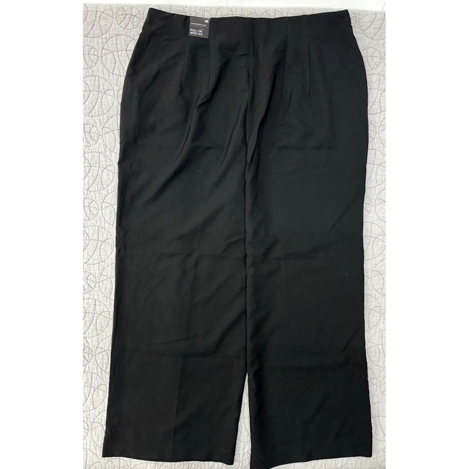 Torrid Torrid Pants Dress Pants Wide-Leg Pull On 3X Women Black 3X Plus Size High-Rise Studio Refined Wide Leg 22 24 NWT Size 40" / US 18 - 6 Thumbnail