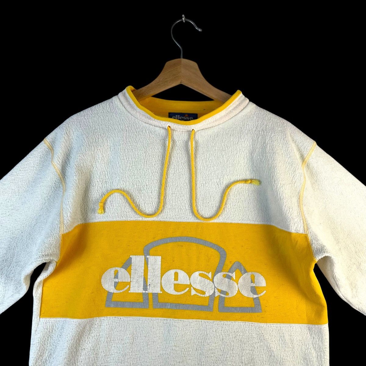Ellesse VINTAGE 70s-80s ELLESE SPELL OUT LONG SLEEVE FLEECE SWEATER Size US L / EU 52-54 / 3 - 9 Thumbnail