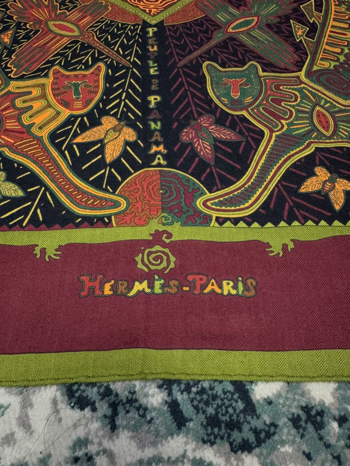 Hermes HERMES LEGENDE KUNA PEUPLE DE PANAMA CASHMERE SILK SCARF Size ONE SIZE - 5 Thumbnail