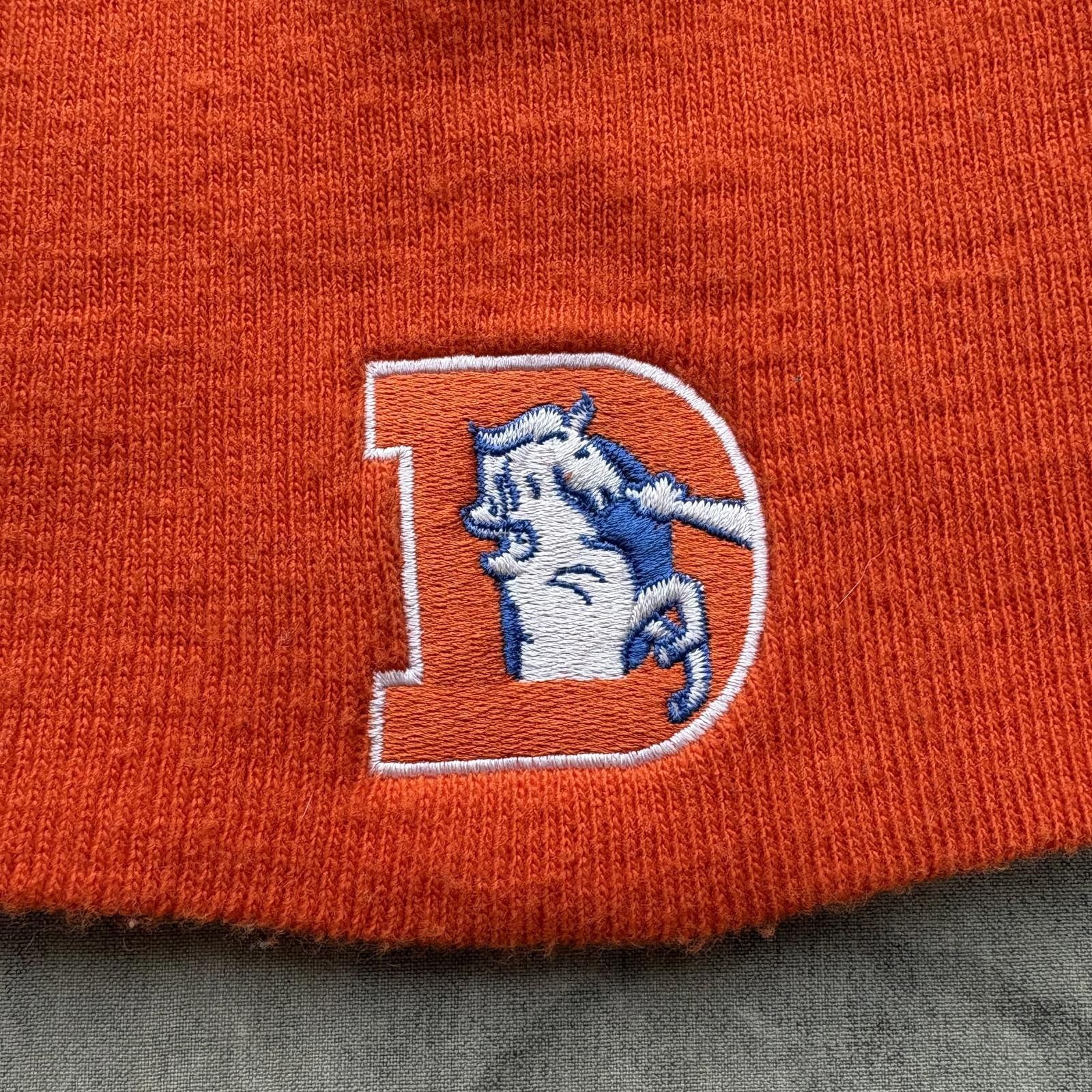 NFL Vintage 90s Y2K Denver Broncos NFL Football Sports Beanie Size ONE SIZE - 2 Thumbnail