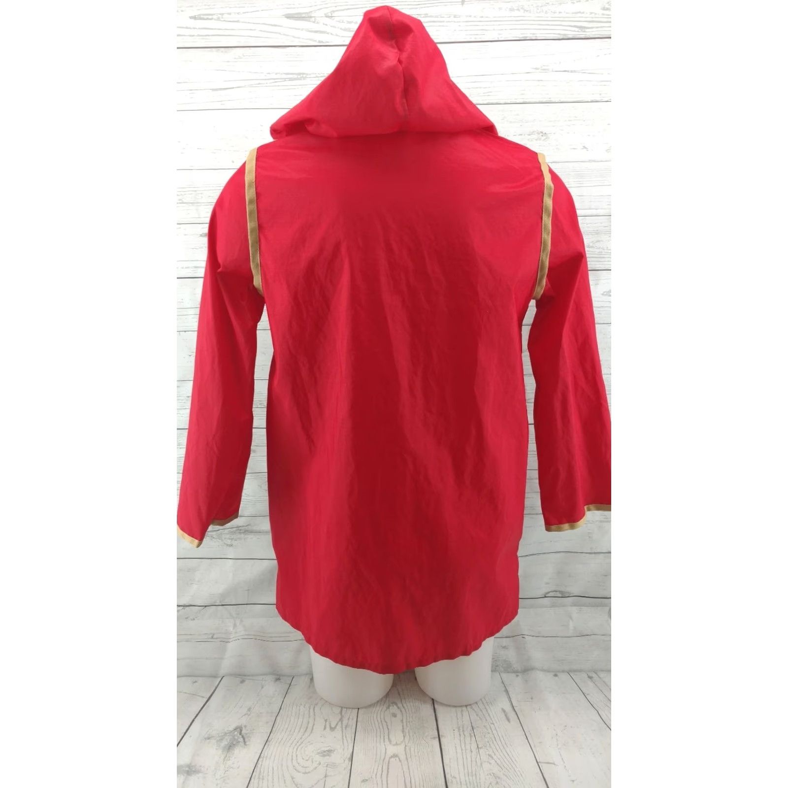 AQUA Vintage Aqua Sheen Wind Breaker Jacket Red Medium M Retro Spring Unisex Adults Nylon Windbreaker Shirt 90s Mens Womens Size US M / EU 48-50 / 2 - 6 Thumbnail