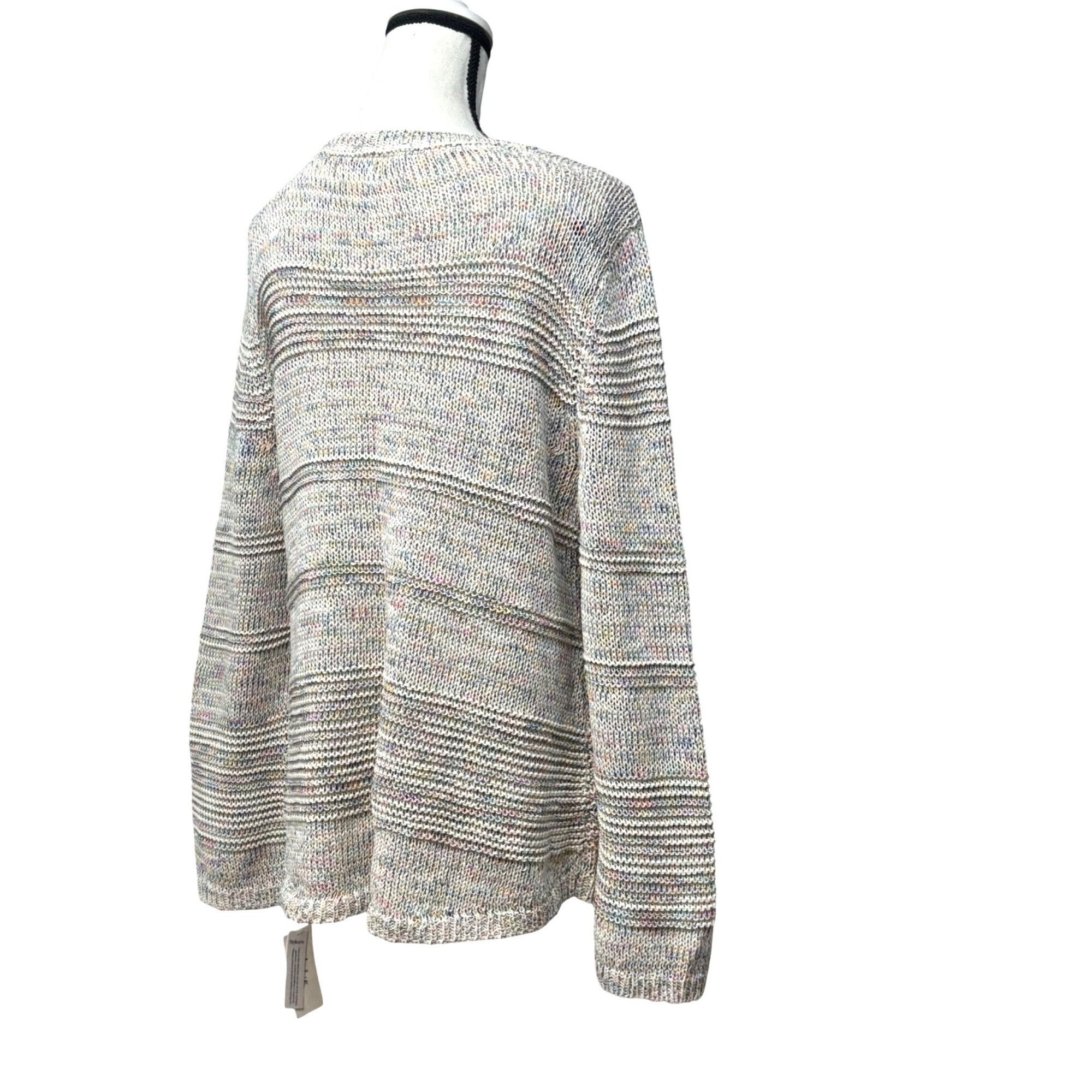 Other Style & Co Textured-Stripe Pullover Sweater, Confetti Combo, Size M / US 6-8 / IT 42-44 - 3 Thumbnail