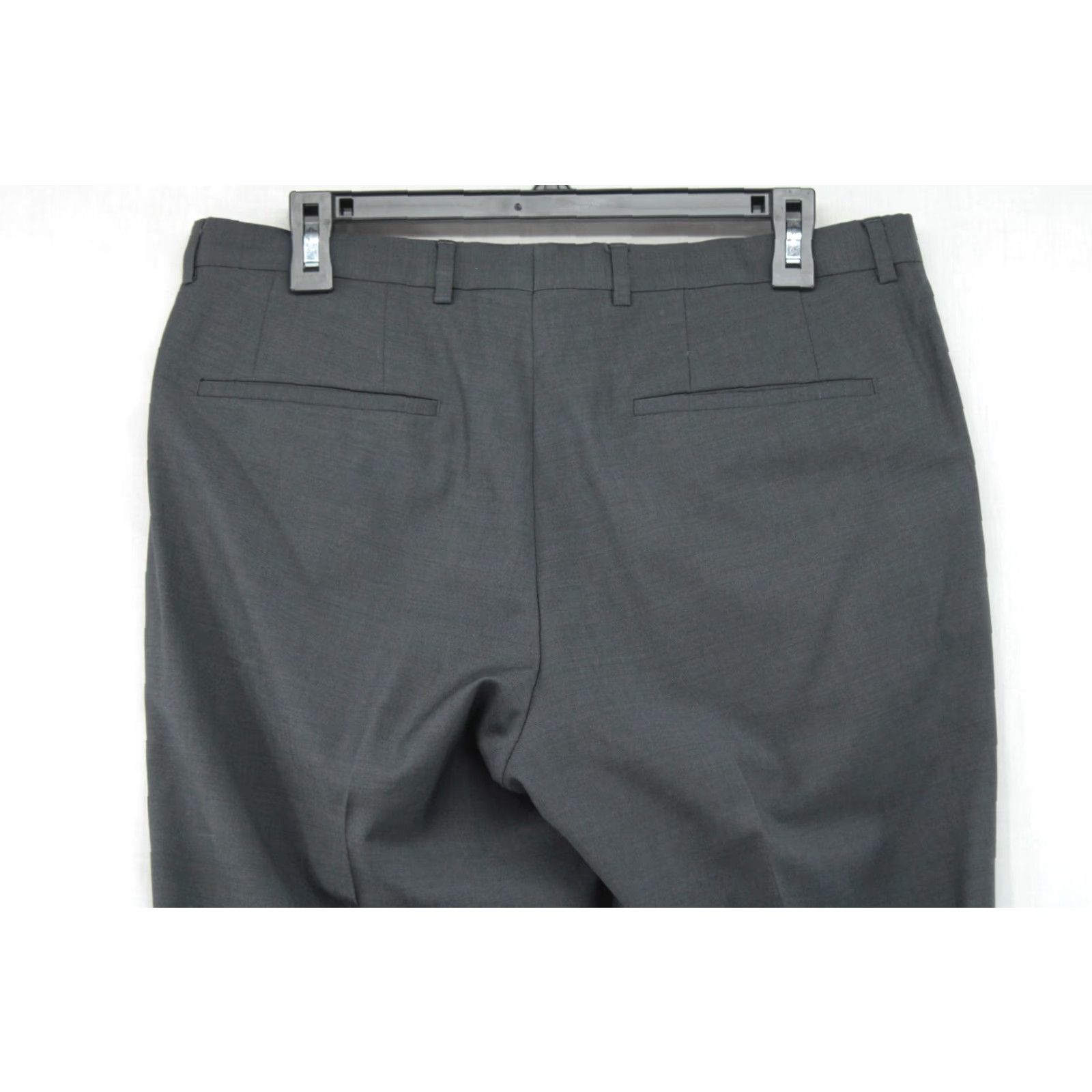 Hugo Boss Hugo Boss Dress Pants Men 34 Regular Gray Slim Wool Office Wear Tapered Flat Front Size US 34 / EU 50 - 5 Thumbnail