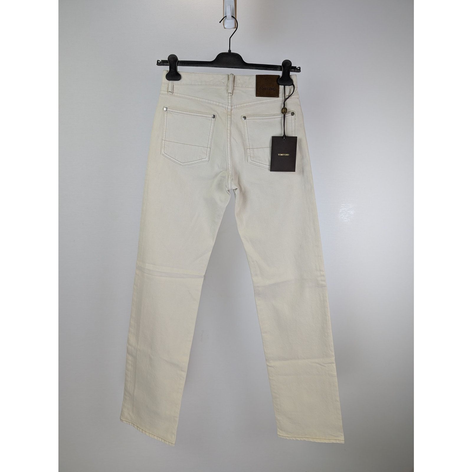 Tom Ford o1rshd1 Tapered Denim Jeans in White Size US 29 - 10 Thumbnail