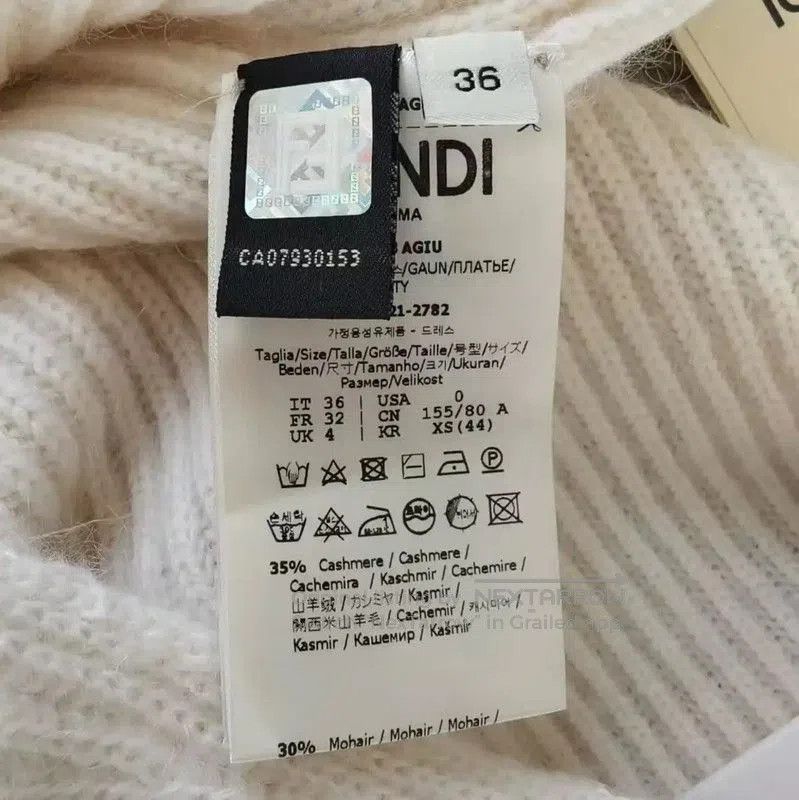 Fendi Fendi Women's White Wool Dress . Size M / US 6-8 / IT 42-44 - 4 Thumbnail