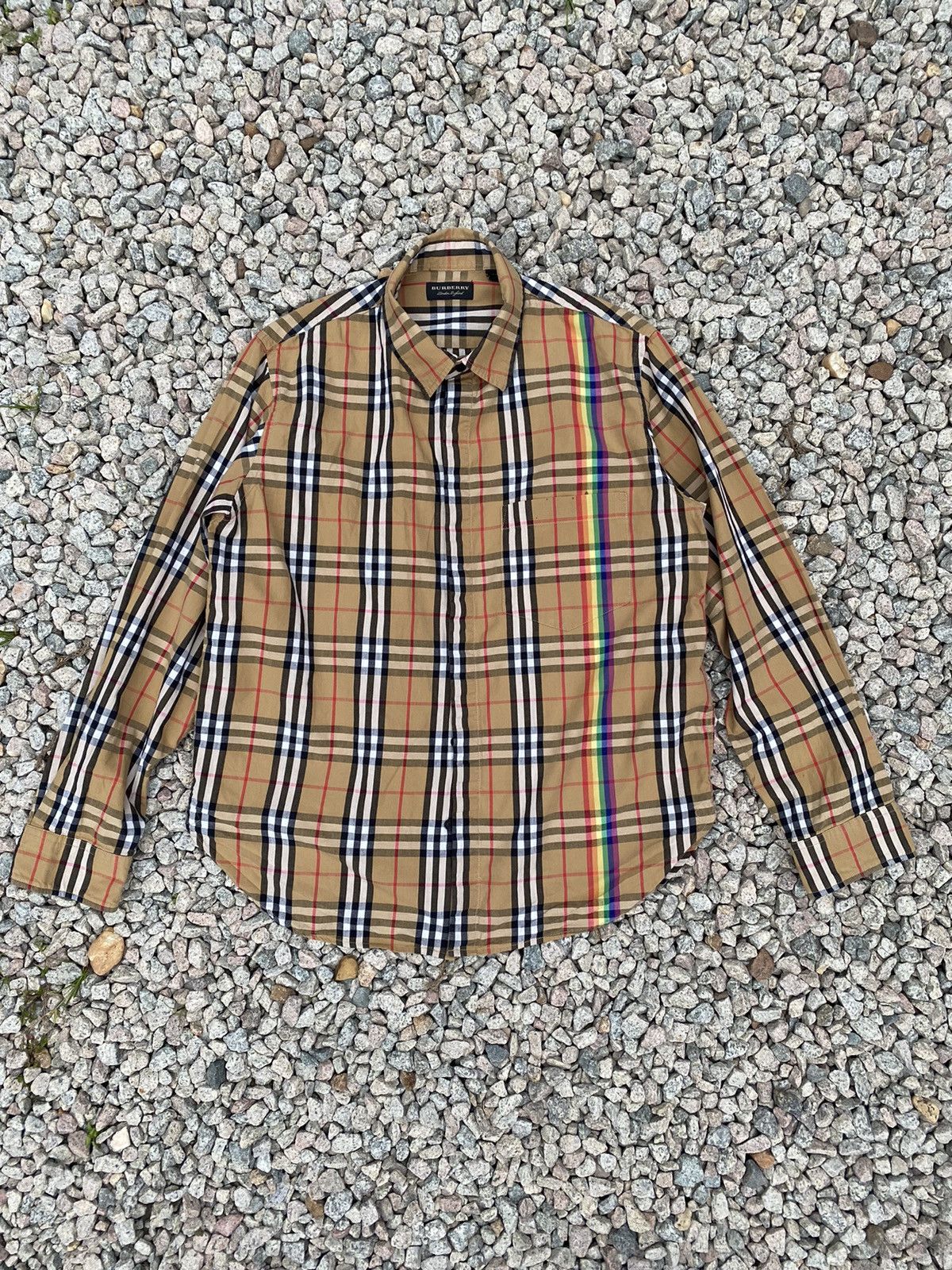 Burberry × Burberry Prorsum Burberry checkered rainbow button ups made in italy Size US L / EU 52-54 / 3 - 1 Thumbnail