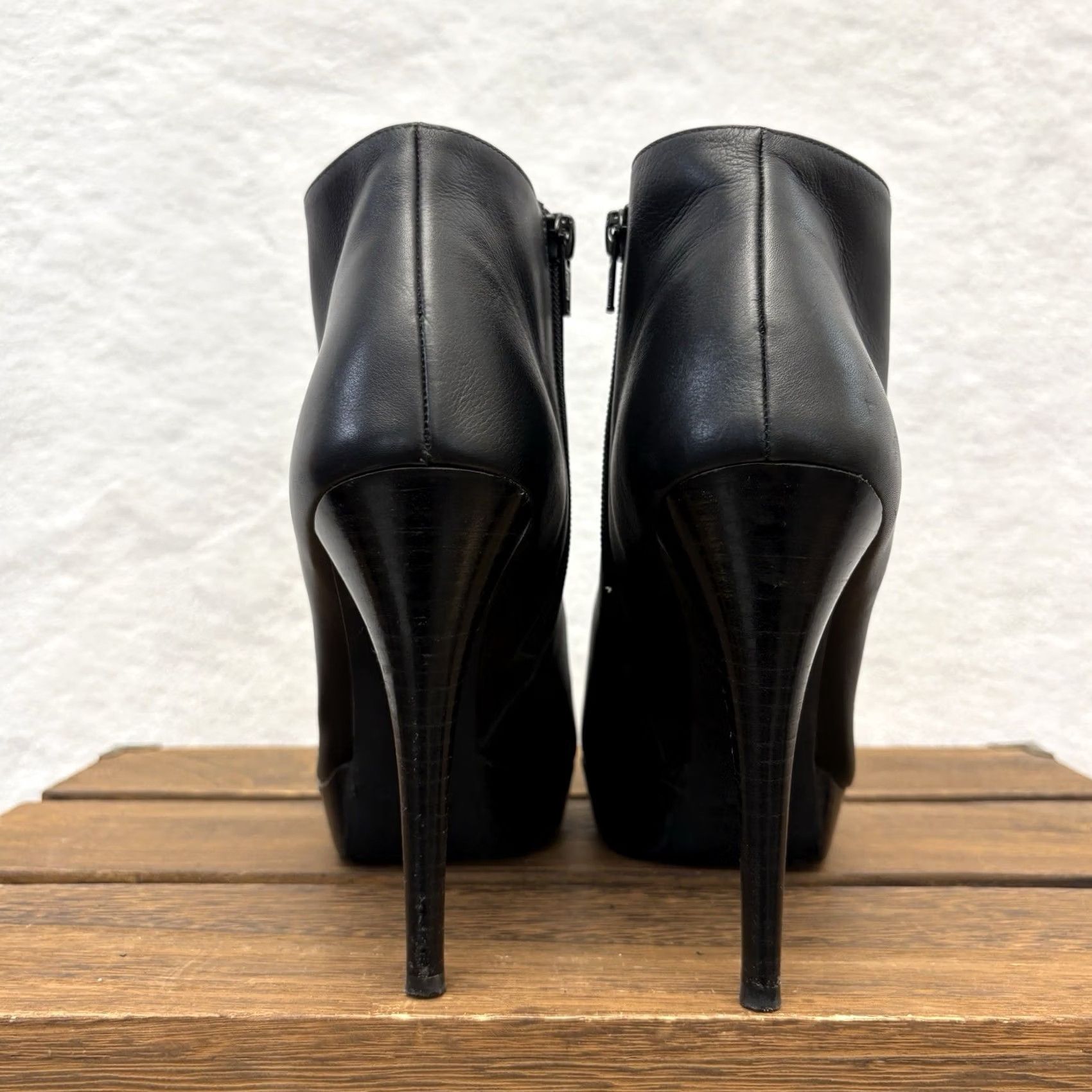 Stuart Weitzman Stuart Weitzman Boots Womens Black Ankle Napa Leather Platform Gran Booties Size US 10 / IT 40 - 3 Thumbnail