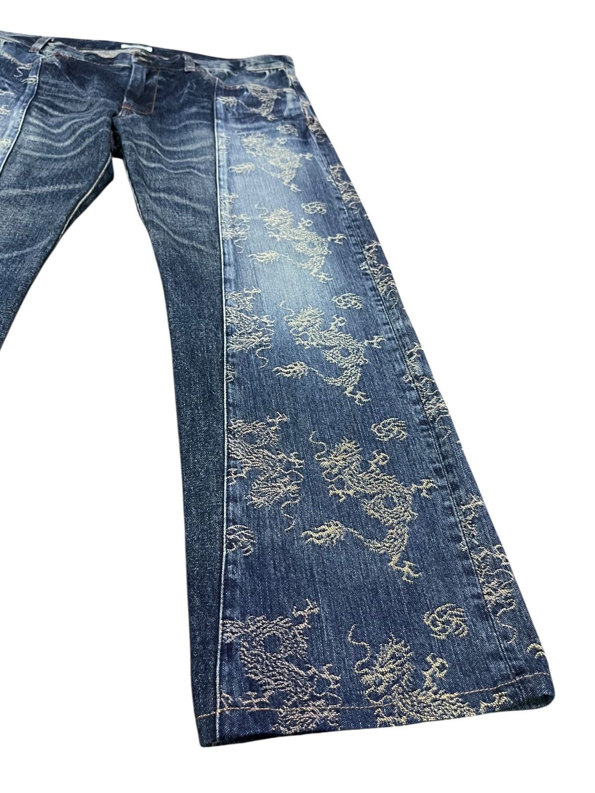 Eternal RARE! Eternal Kura Dragon Jacquard Denim Made in Japan Size US 36 / EU 52 - 6 Thumbnail