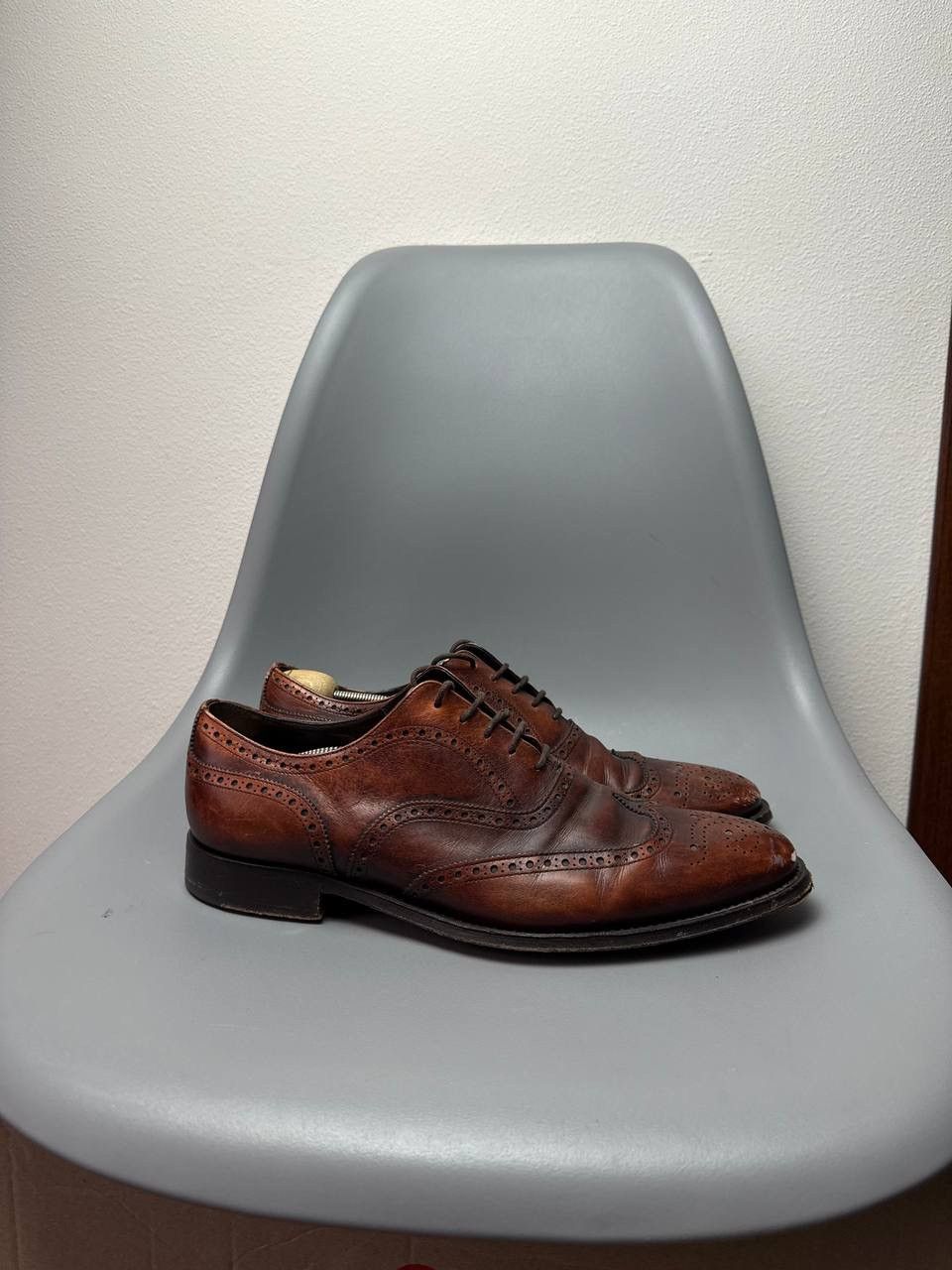 Prada LUXURY PRADA WINGTIP FULL BROGUE SHOES BROWN Size US 8 / EU 41 - 2 Thumbnail