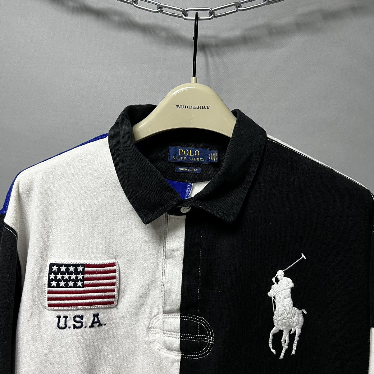Polo Ralph Lauren Polo Ralph Lauren Big Pony USA Flag Rugby Shirt #10 Limited Size US XL / EU 56 / 4 - 3 Thumbnail