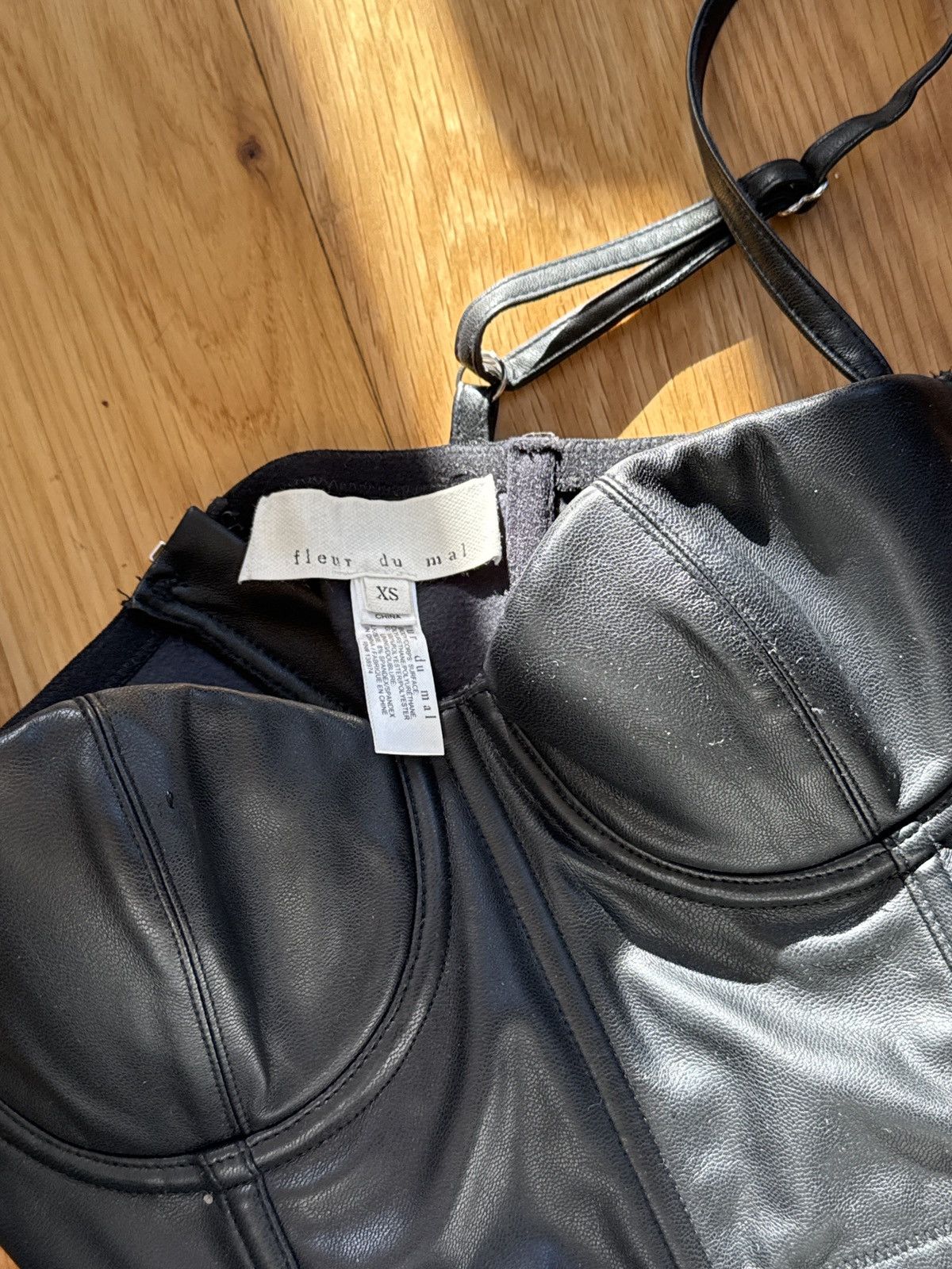 Fleur du Mal Fleur Du Mal Faux Leather Bustier top Size XS / US 0-2 / IT 36-38 - 7 Thumbnail