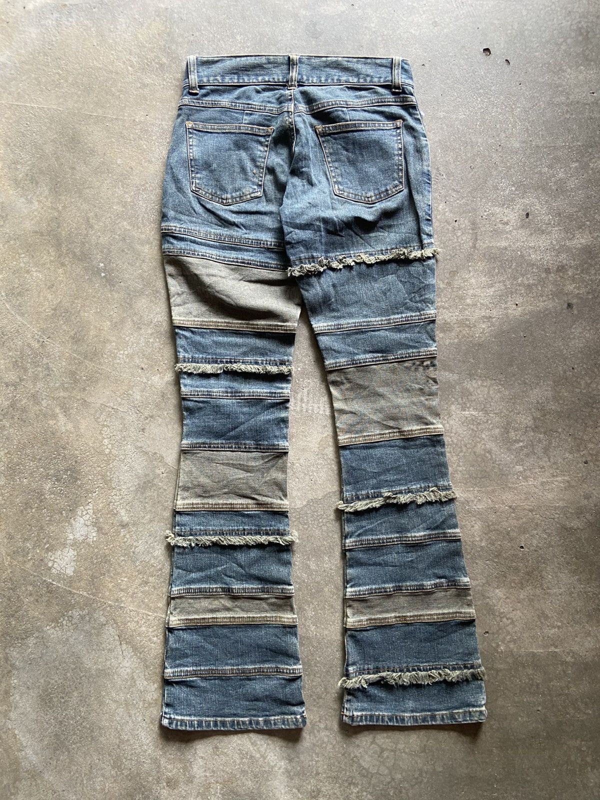 Japanese Brand ❗️Patchwork Flare Jeans Y2K Japanese Archive Size 28" / US 6 / IT 42 - 2 Thumbnail