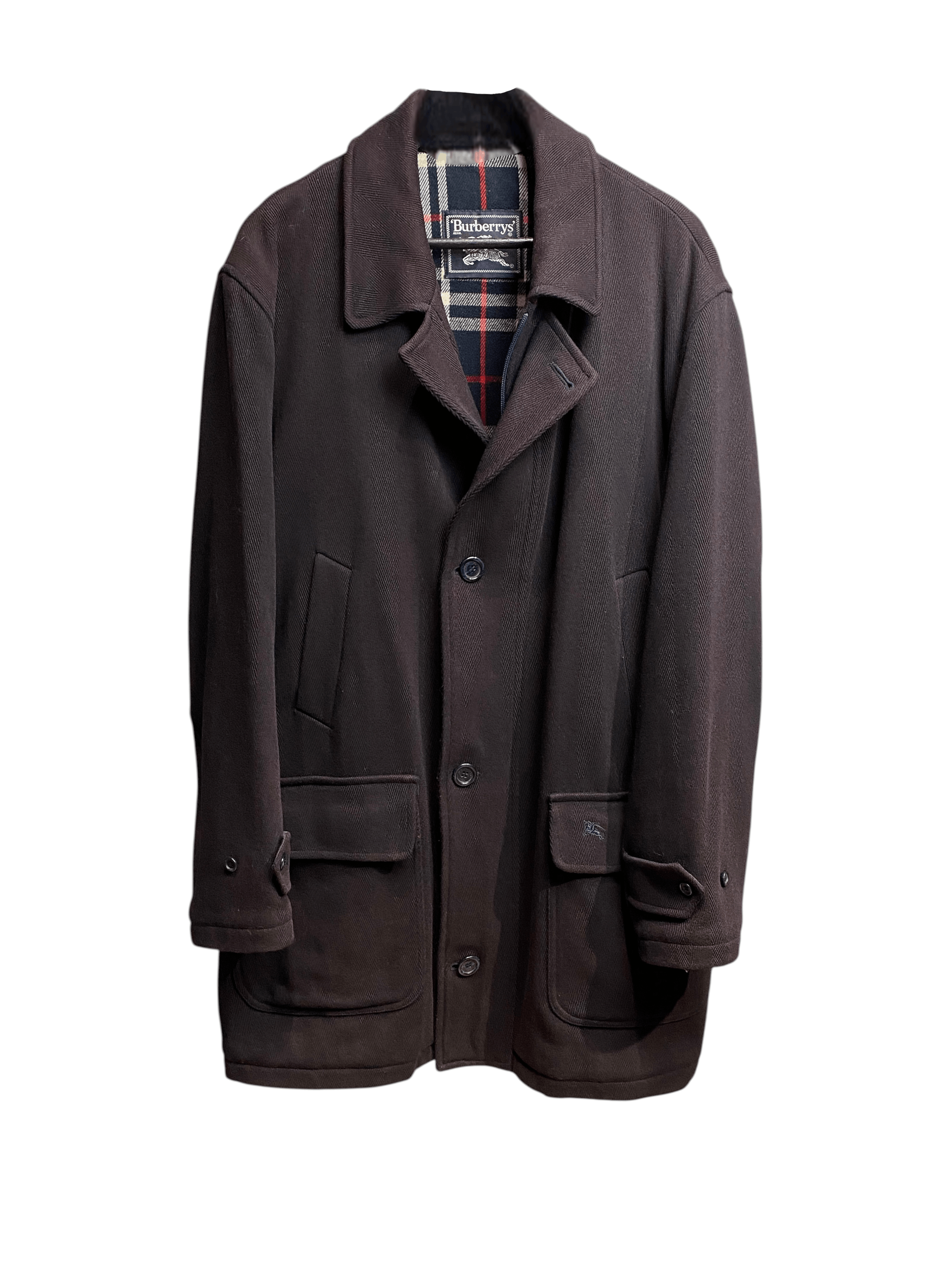 Burberry Burberrys Brown Wool Twill Nova Check Logo Field Jacket Coat Size US XXL / EU 58 / 5 - 1 Thumbnail