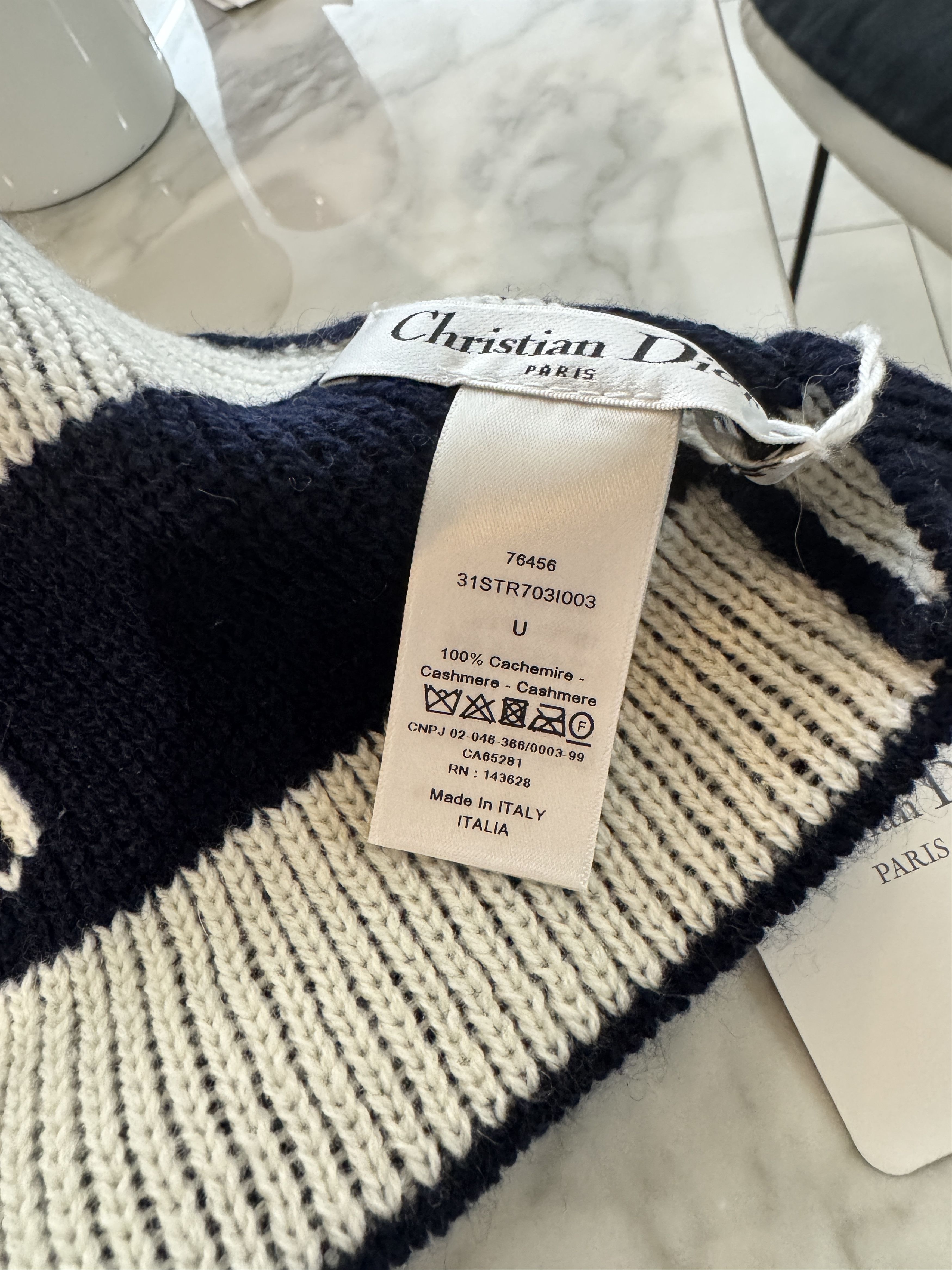 Dior STRIPE HAT Size ONE SIZE - 8 Thumbnail
