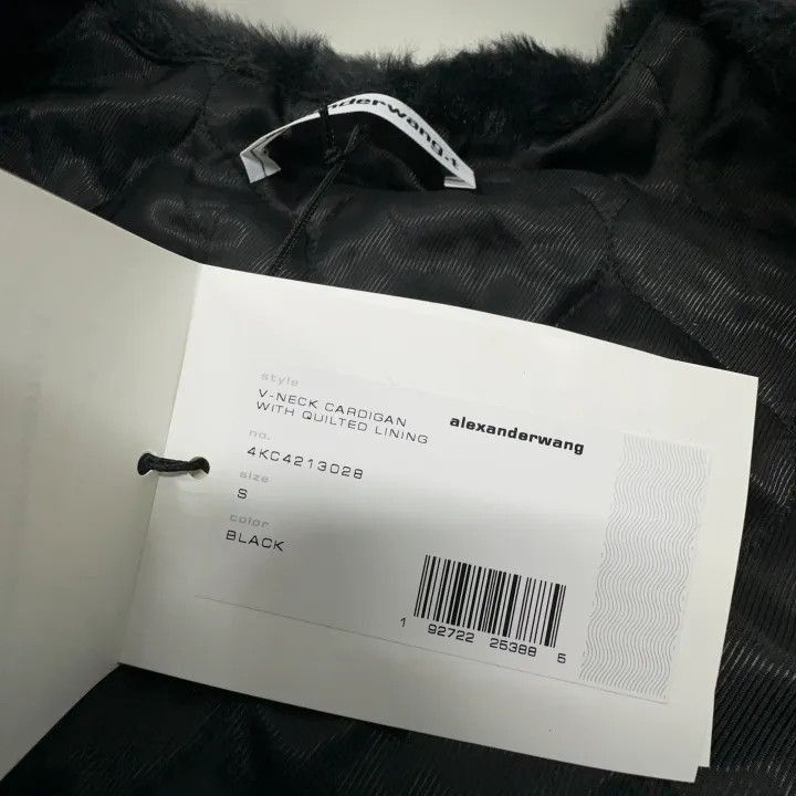 Alexander Wang Alexander Wang Black Faux Fur Cardigan - Size S / US 4 / IT 40 - 7 Thumbnail