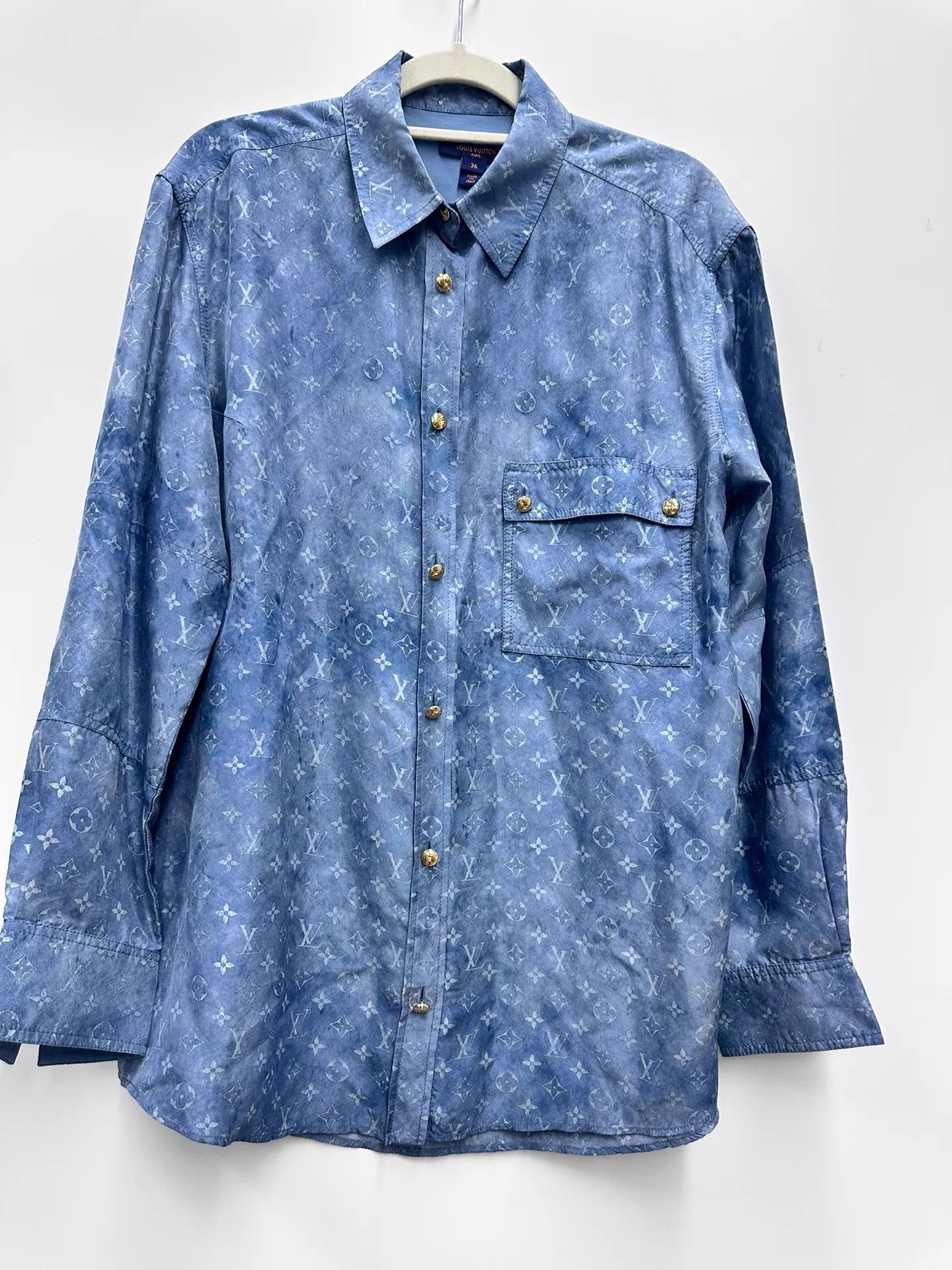 Louis Vuitton LV All Over Print Shirt 36 Size US XS / EU 42 / 0 - 1 Thumbnail
