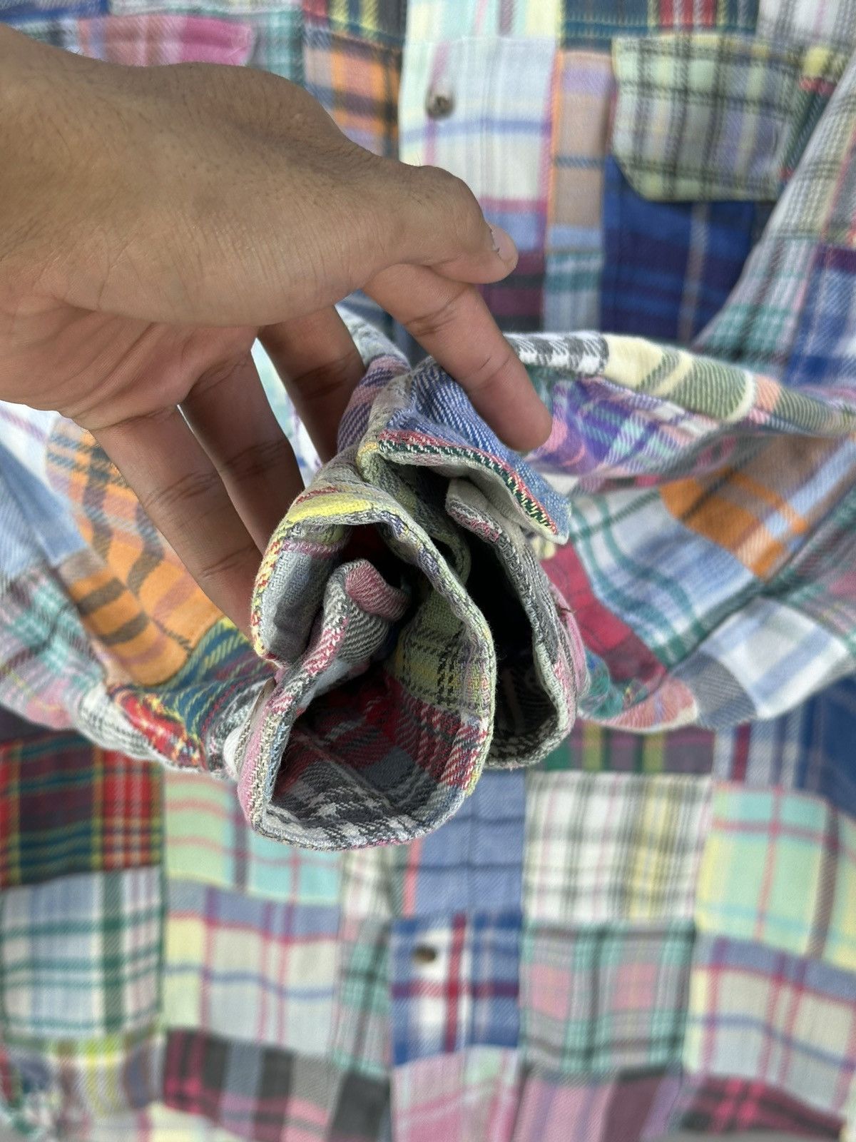 Japanese Brand Patchwork Flannel Shirt Button Up by Catherine Museum Size US L / EU 52-54 / 3 - 11 Thumbnail