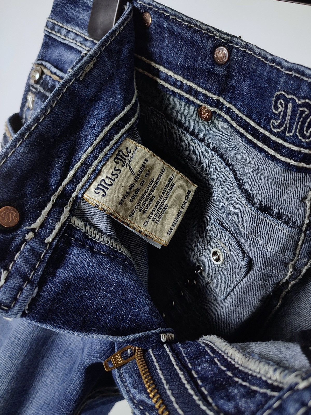 Miss Me Y2K Miss Me Rhinestones Embroidered Denim Jeans Size 30" / US 8 / IT 44 - 8 Thumbnail