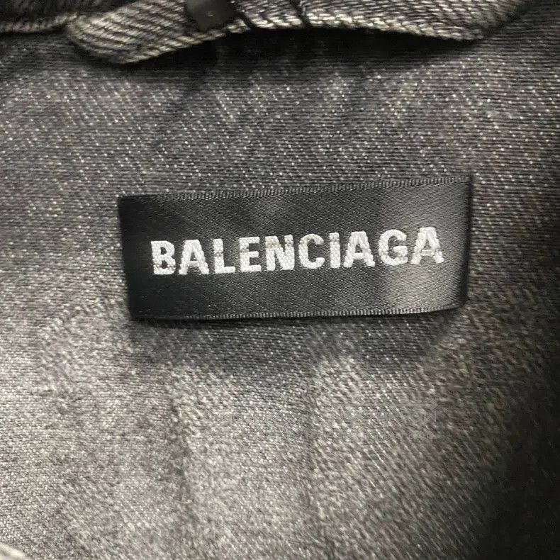 Balenciaga Balenciaga Black Gray Logo Denim Jacket. Size US M / EU 48-50 / 2 - 3 Thumbnail