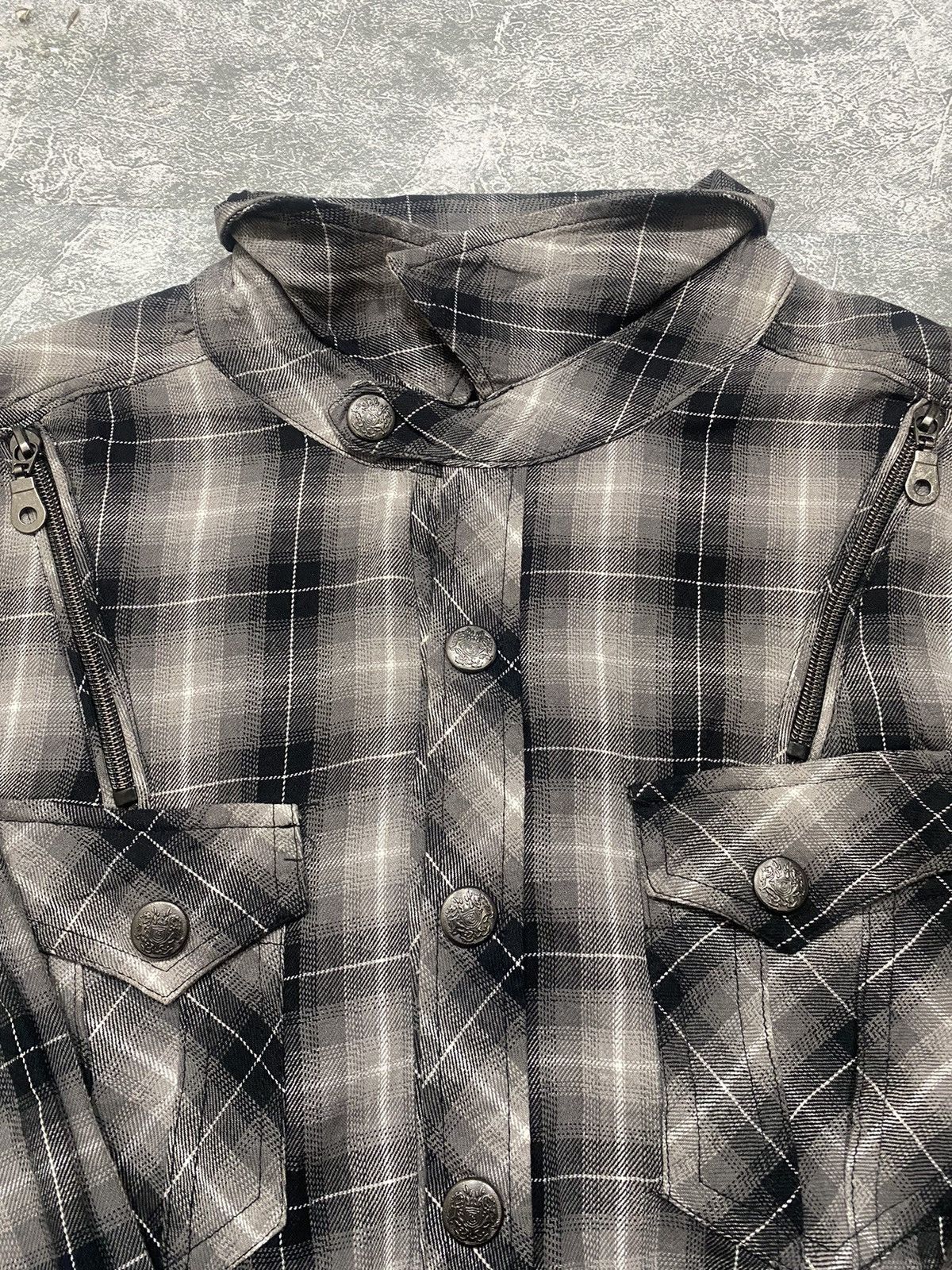 Japanese Brand × Vintage 31040=SKHONE Snap Button Double Layer Shirt Size US M / EU 48-50 / 2 - 2 Thumbnail