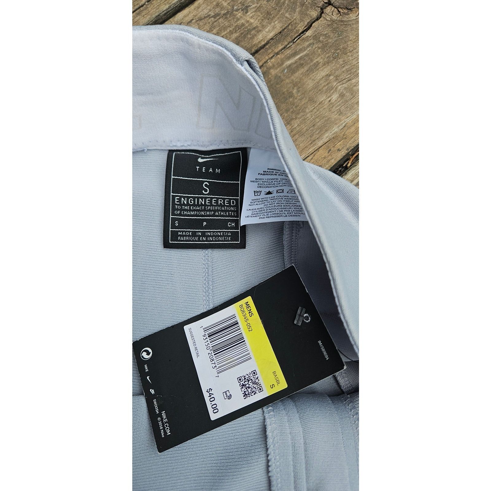 Nike Nike Men's Baseball Pants. Gray. Men's Size Small. Nike Team Size US 32 / EU 48 - 3 Thumbnail