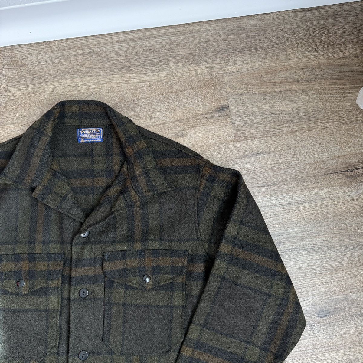 Pendleton Vintage Pendleton Virgin Wool Overshirt Flannel Plaid Check Size US L / EU 52-54 / 3 - 3 Thumbnail