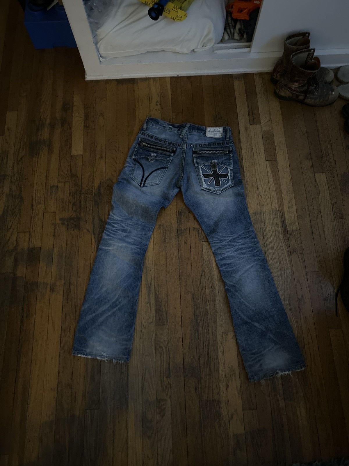 Other Vintage slim/bootcut blue jeans Size US 31 - 1 Thumbnail