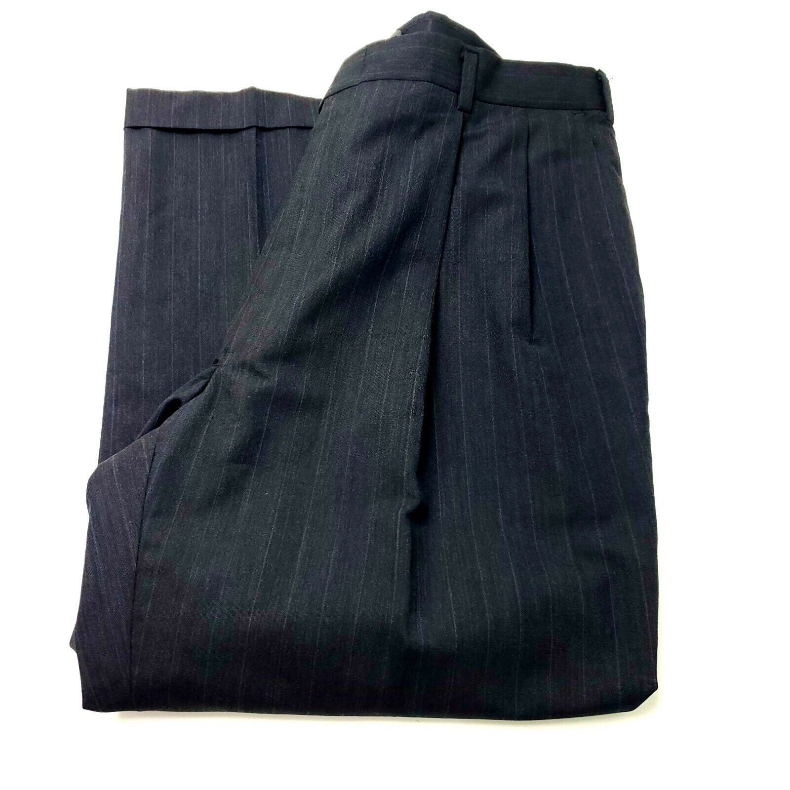 Hart Schaffner Marx Hart Schaffner Marx Wool 2 Button 2 Piece Suit 44R Gray Stri Size 44R - 3 Thumbnail