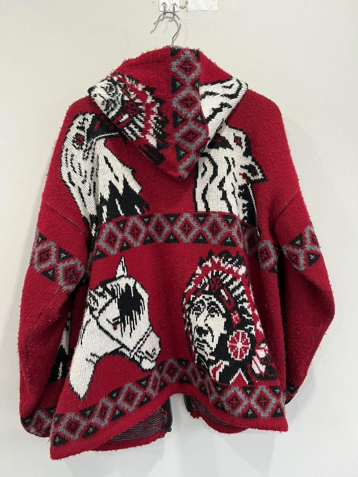 Vintage Vintage Hooded Fleece Animal wolf eagle sweater zip Size US L / EU 52-54 / 3 - 3 Thumbnail