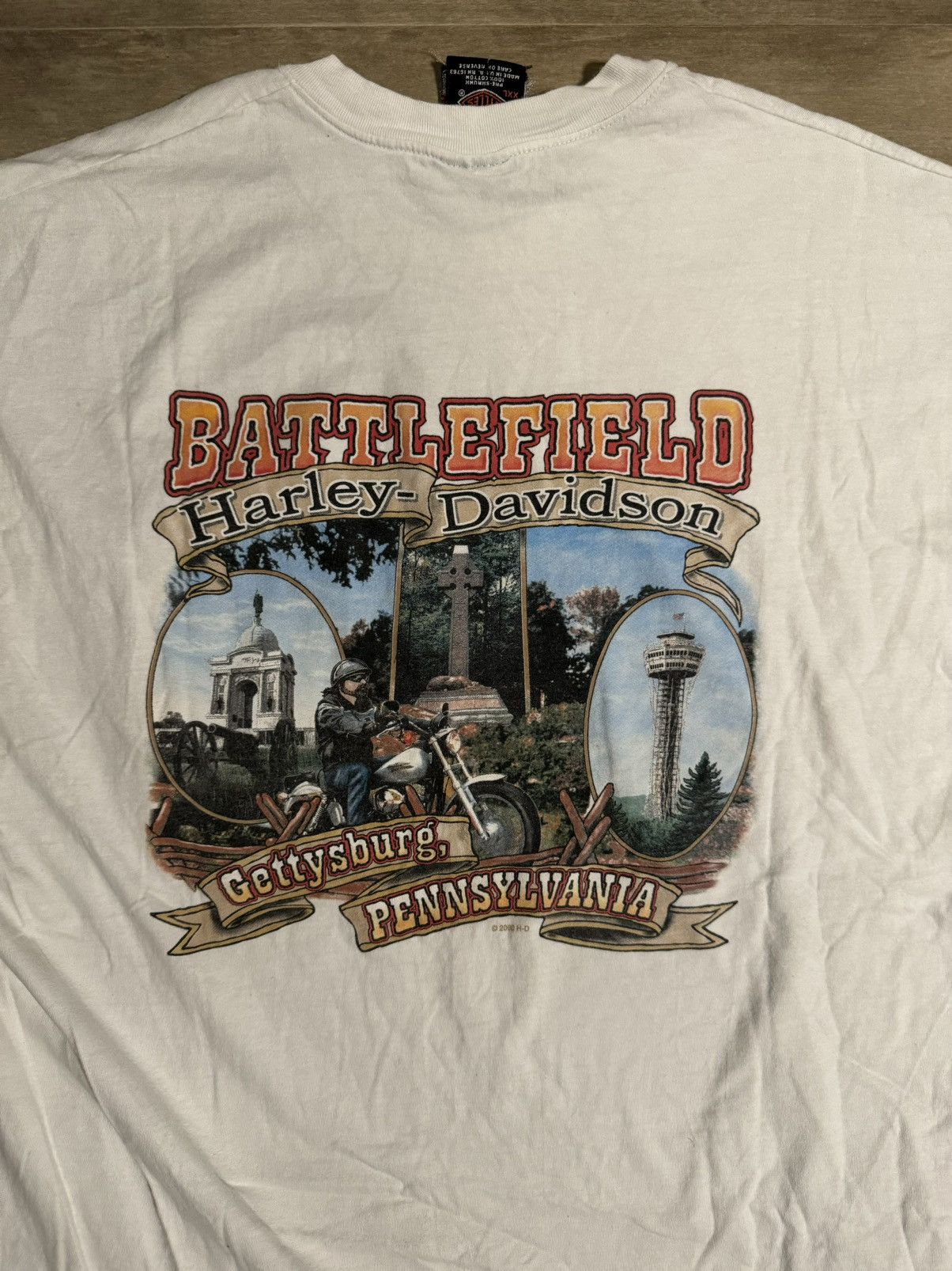Harley Davidson × Vintage Vintage Harley Davidson T shirt! Size US XL / EU 56 / 4 - 5 Thumbnail