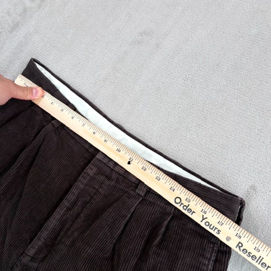 Brooks Brothers VINTAGE Brooks Brothers Pleated Dress Pants Corduroy 35x29 Brown Old Money Luxury Baggy Size US 35 - 5 Thumbnail