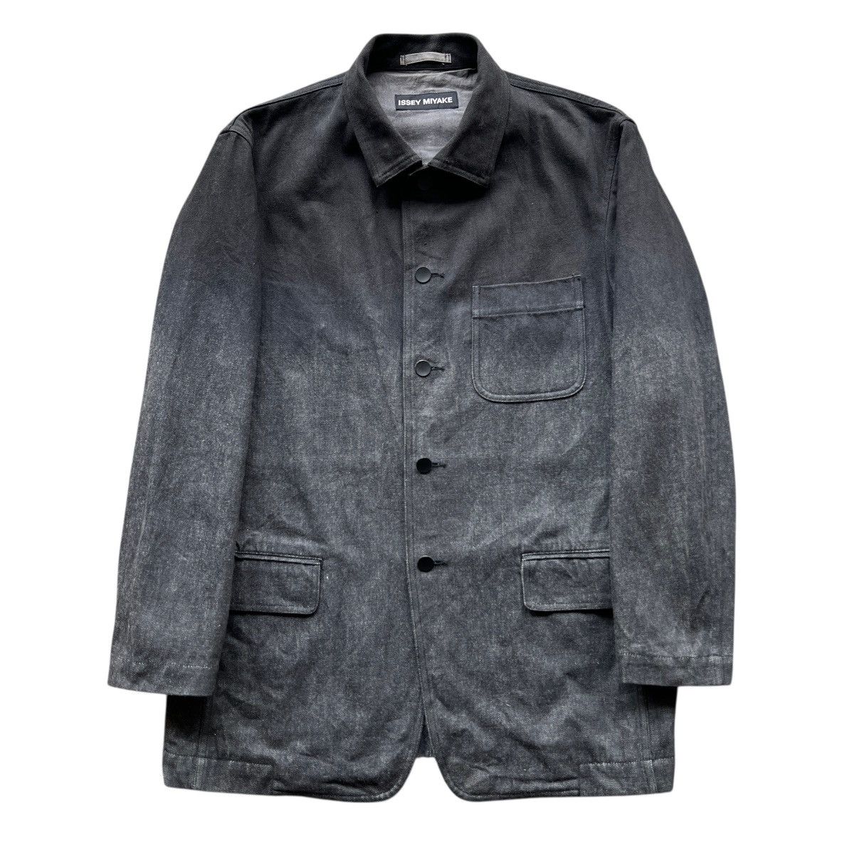 Issey Miyake 🔥 Rare Issey Miyake Dyed Denim Chore Jacket Size US M / EU 48-50 / 2 - 4 Thumbnail