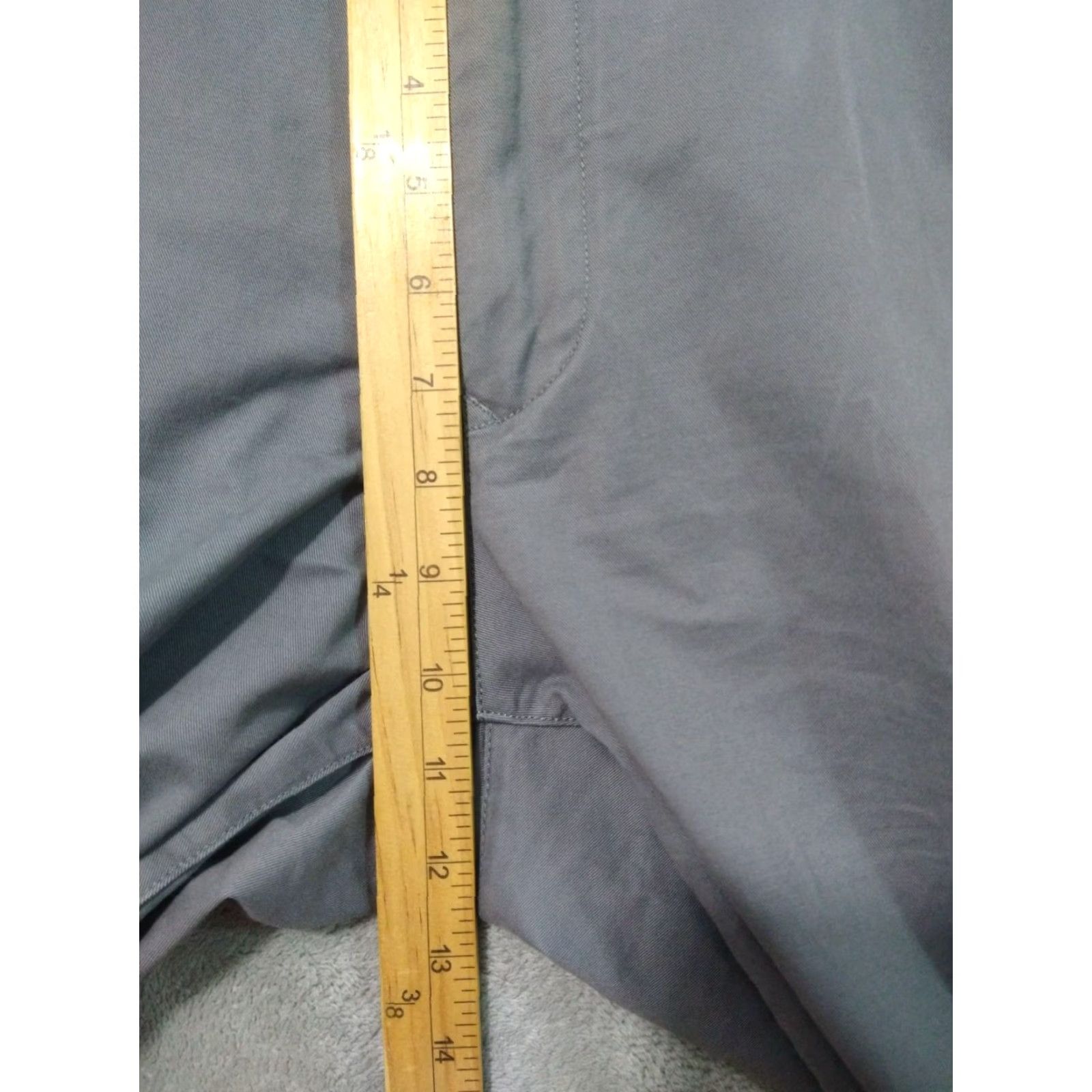 Bonobos Bonobos Slim Chino Pants Mens 32x34 Gray Washed Cotton Spandex Mid Rise Straight Flat Front 34 In Inseam Stretch Size US 32 / EU 48 - 4 Thumbnail