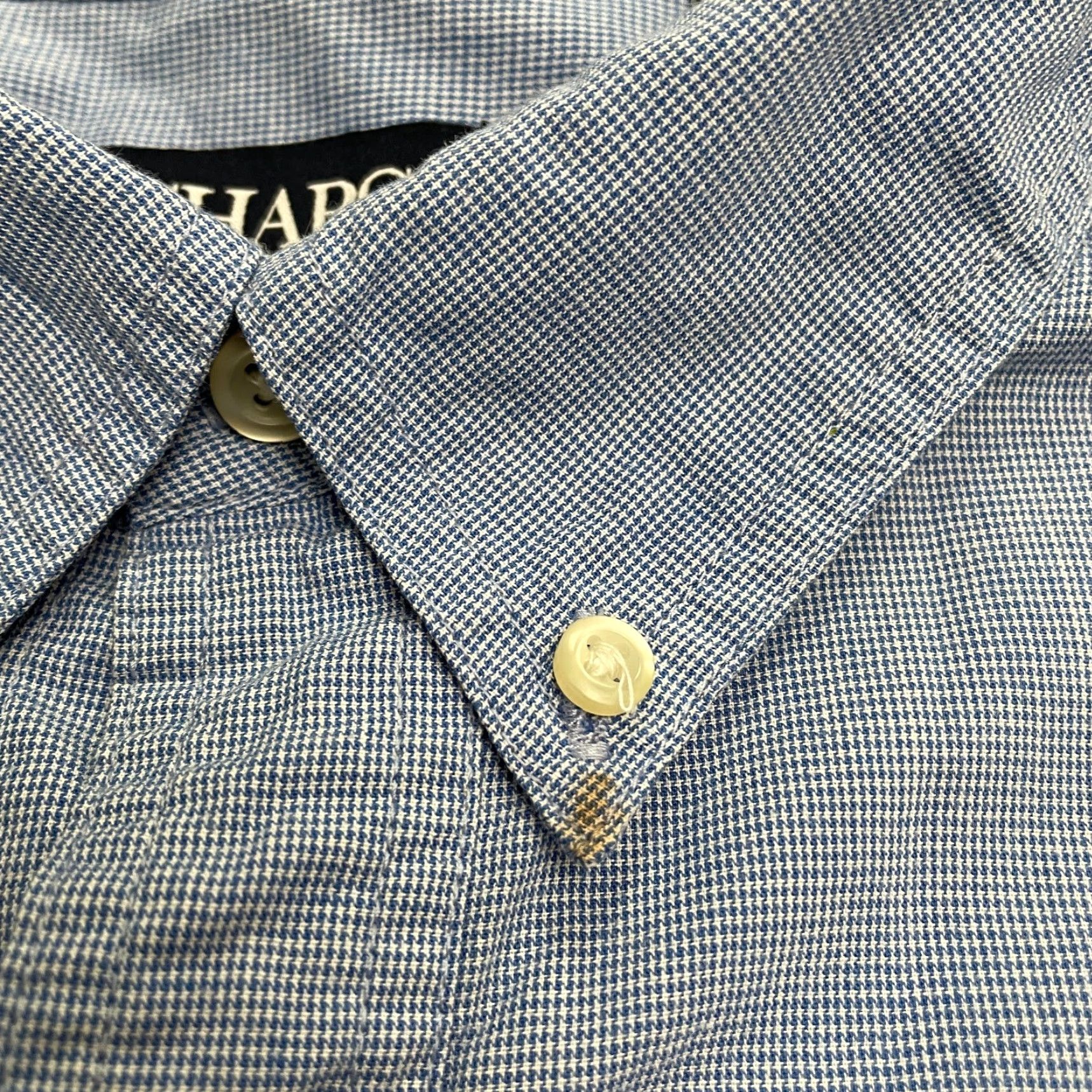 Chaps Chaps Button-Down Shirt Men Large Blue White Check Short Sleeve Easy Care Casual Size US L / EU 52-54 / 3 - 5 Thumbnail