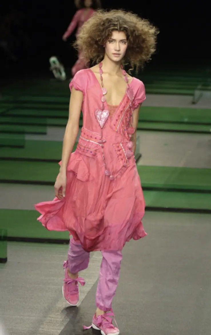 Vintage Marithe Francois Girbaud Runway Pears Maxi Dress