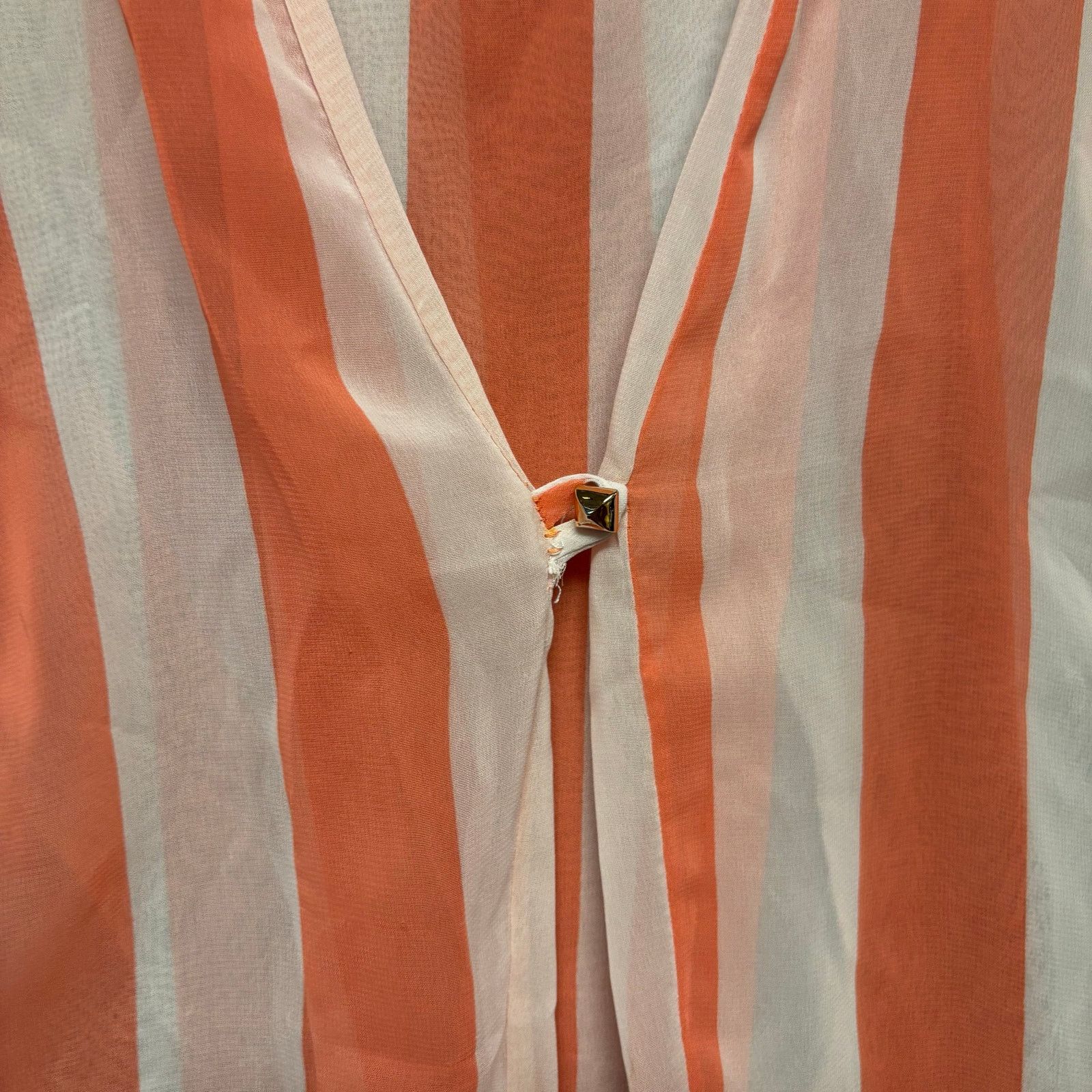 Chocolate Chocolate USA Sheer Stripe Sleeveless Button Front Top Large Size L / US 10 / IT 46 - 9 Thumbnail