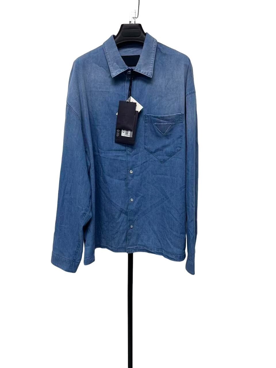 Prada Prada Light Denim Long Sleeve Shirt Size XL Size US XL / EU 56 / 4 - 1 Thumbnail
