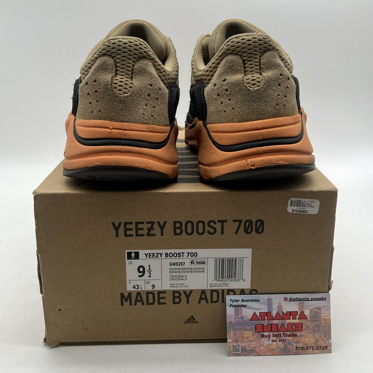 Adidas Yeezy boost 700 Enflame Amber Size US 9.5 / EU 42-43 - 3 Thumbnail