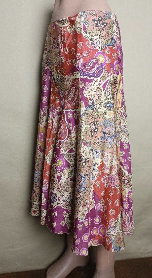 Lauren Ralph Lauren × Ralph Lauren Lauren Ralph Lauren Paisley Floral Silk Skirt Size XS Size 25" / US 0 / IT 36 - 2 Thumbnail