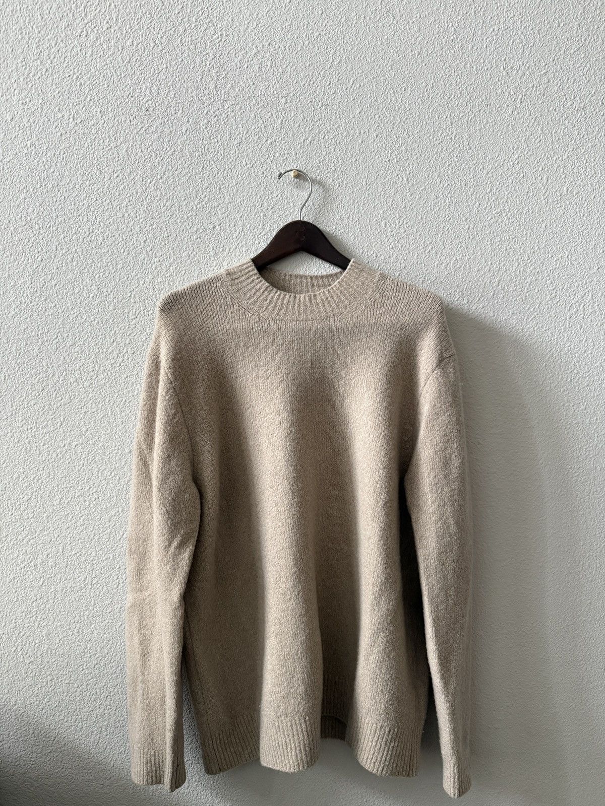 Saks Fifth Avenue saks’ cream mock-neck knit sweater Size US L / EU 52-54 / 3 - 1 Thumbnail