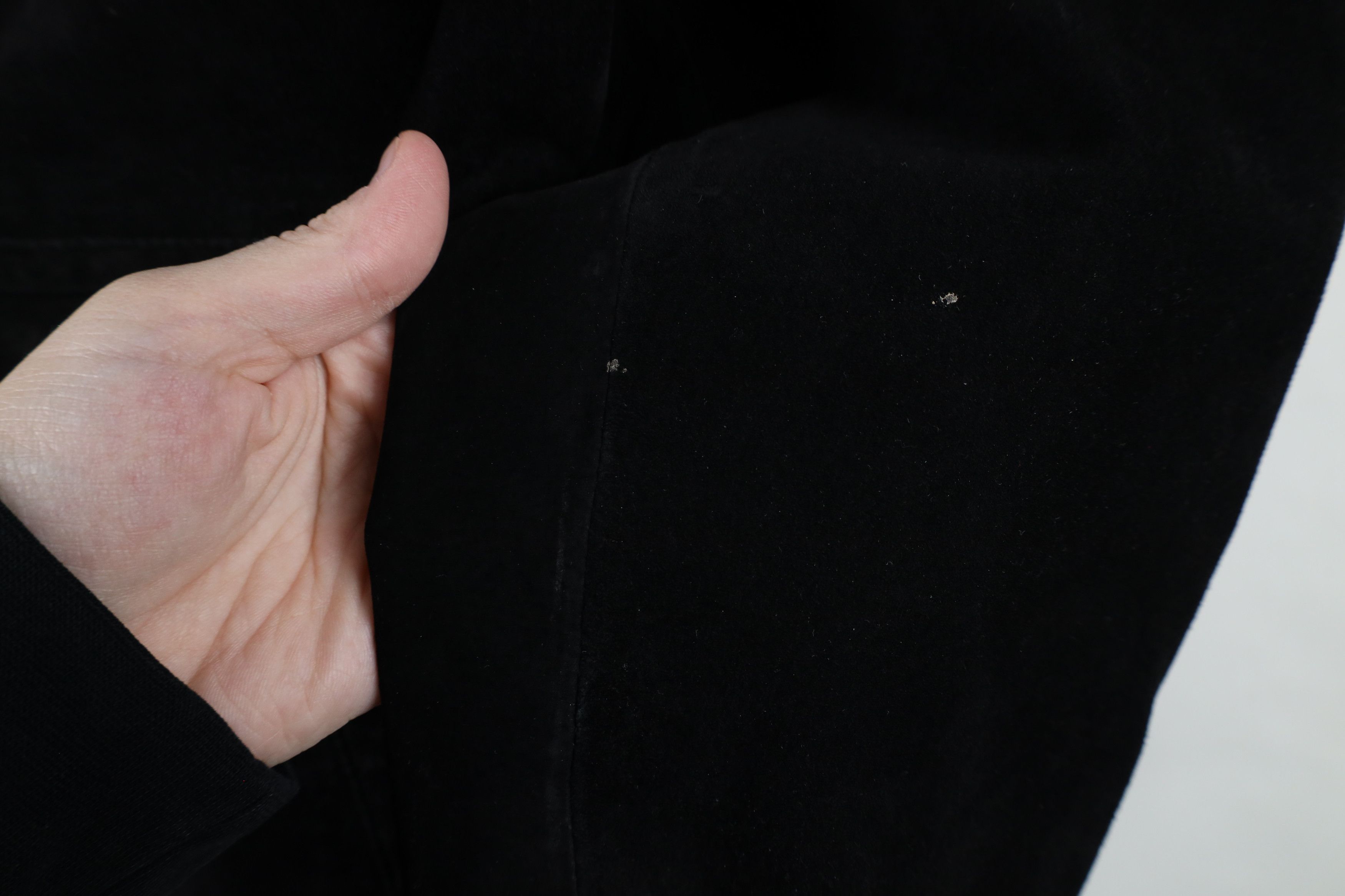 Vintage Vintage 90s Streetwear Quilted Suede Leather Jacket Black Size L / US 10 / IT 46 - 4 Thumbnail