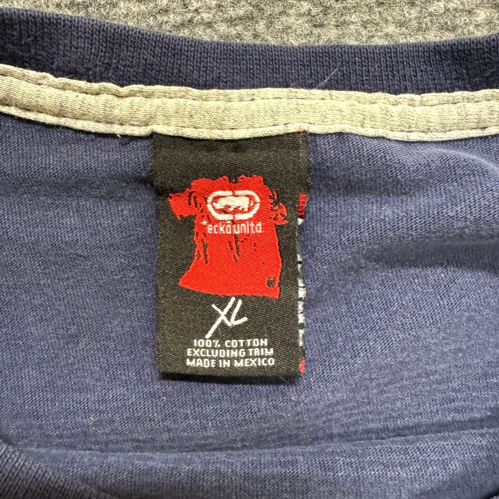 Vintage Y2K Echo UNLTD T-shirt Navy Blue XL Grunge Skater Rhino Mens Size US XL / EU 56 / 4 - 4 Thumbnail