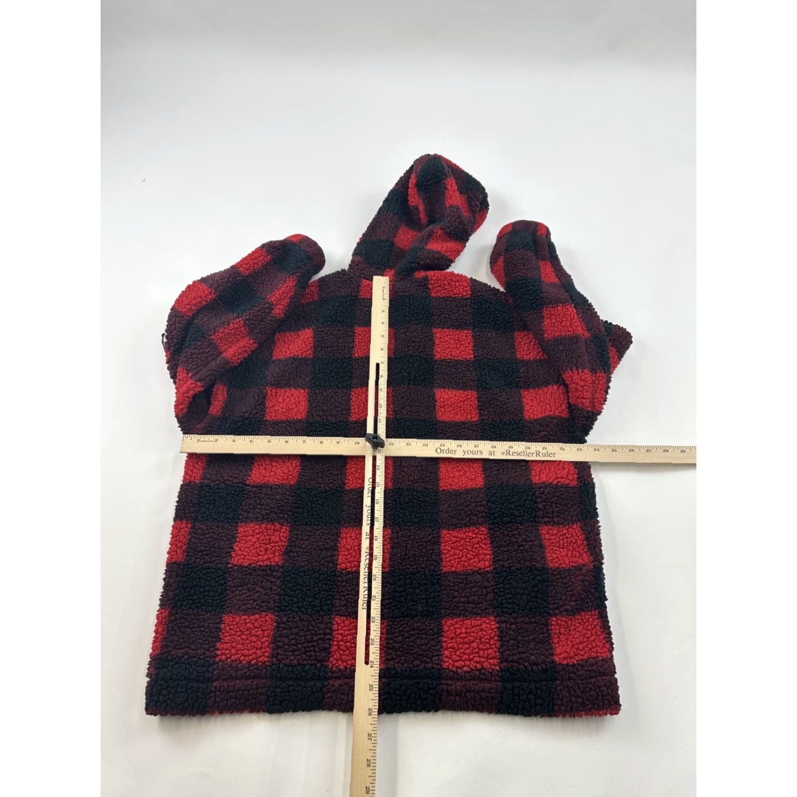 Vintage VINTAGE WallFlower Jacket Womens S Red Black Buffalo Plaid Full Zip Hooded Fleece Size S / US 4 / IT 40 - 6 Thumbnail