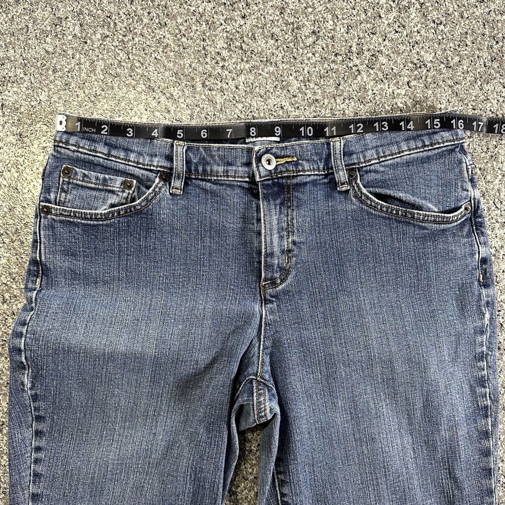 Liz Claiborne Liz Claiborne Jeans Womens 12 Regular 32x30 Mid Rise Straight Stretch Denim Size 30" / US 8 / IT 44 - 6 Thumbnail