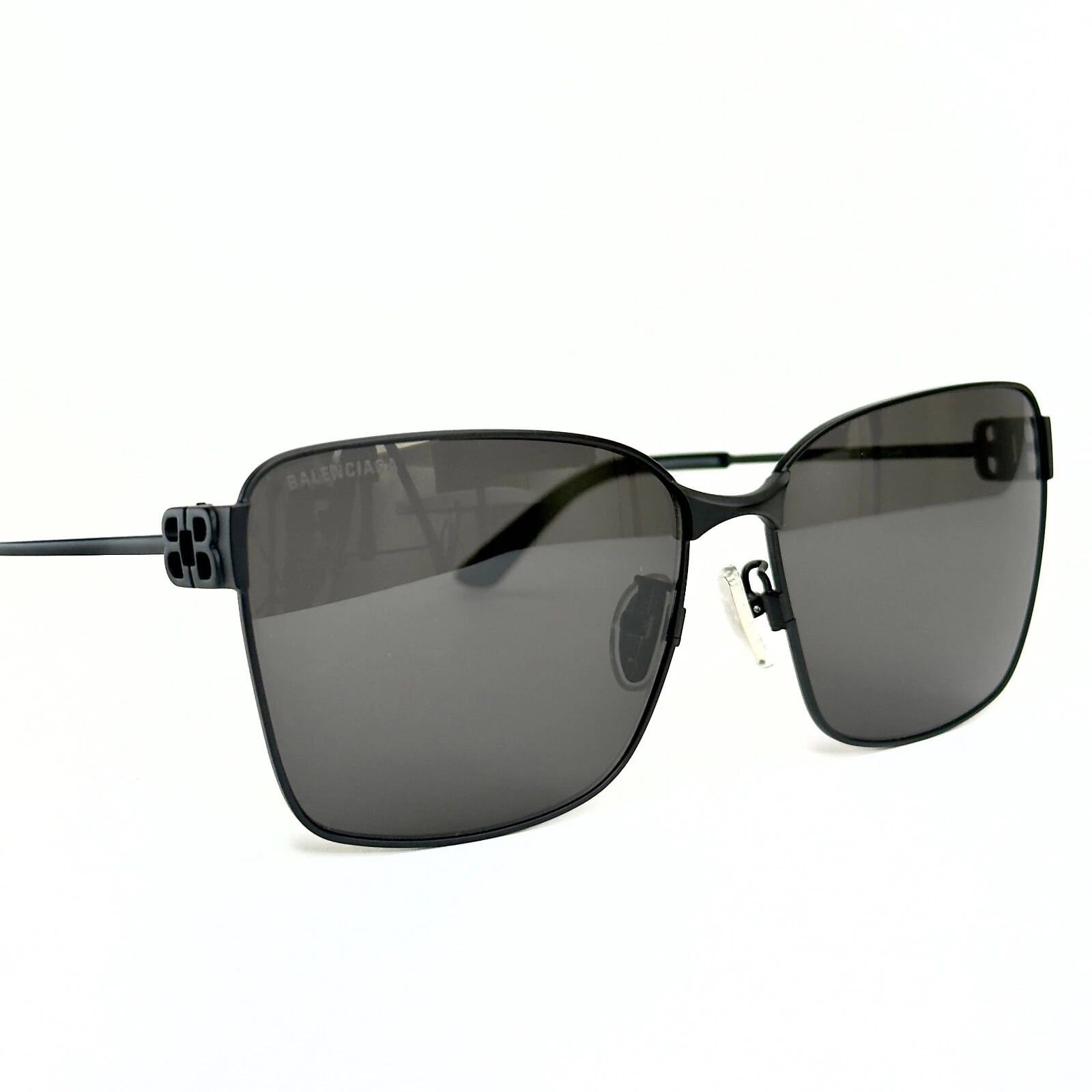 Balenciaga BALENCIAGA BB LOGO 0338 Rectangle Matte Black BB0338SK 001 Size ONE SIZE - 5 Thumbnail