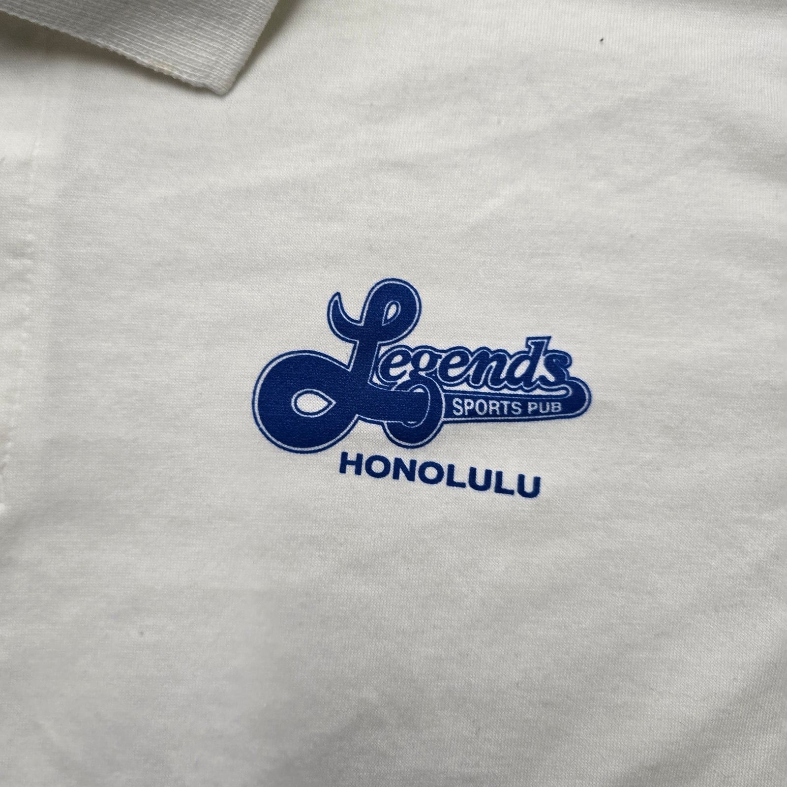 Hanes × Vintage Vintage Honolulu Polo XL Legends Sports Pub Bar Shirt Size US XL / EU 56 / 4 - 2 Thumbnail