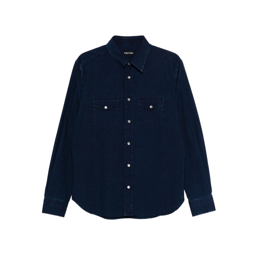 Tom Ford Tom Ford BLUE Shirts Size US S / EU 44-46 / 1 - 1 Thumbnail