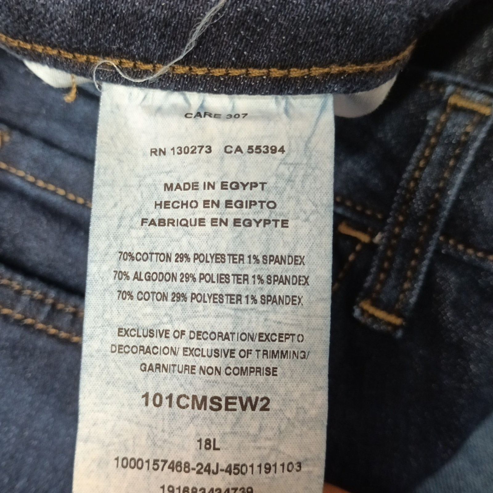 Lee Lee Straight Jeans Women's 18 Long Size 38x31 Blue Mid Rise Size 40" / US 18 - 6 Thumbnail